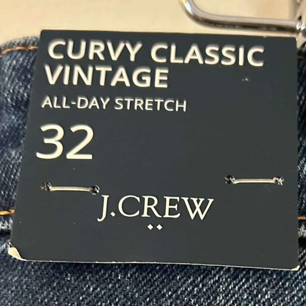 J Crew Curvy Classic Vintage Straight Leg Jeans, 32 (Measurements below) - Picture 5 of 7